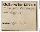 Etiketten zu Calcit (NHMW-MIN-Am395)